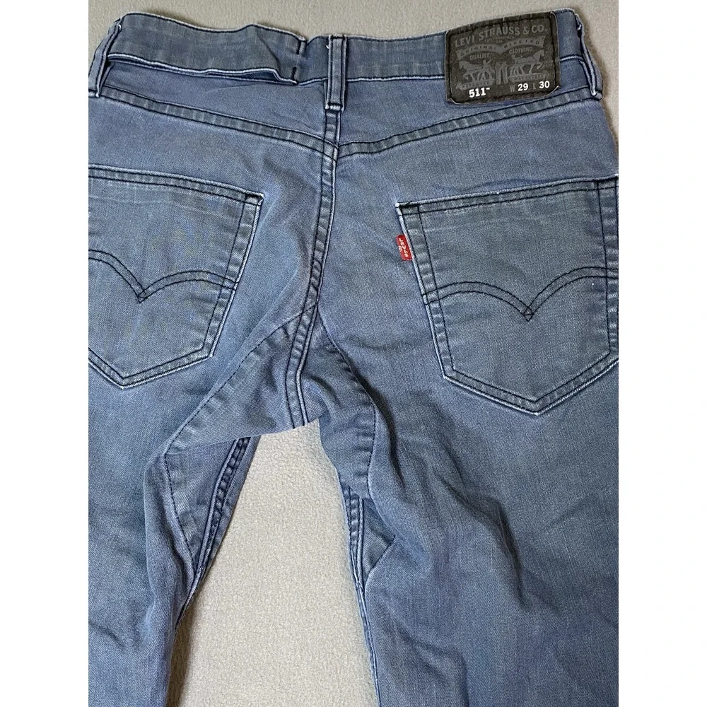 Levi's 511 Commuter Jeans Cycling Bicycle Reinforced Crotch U Lock Loop Reflect